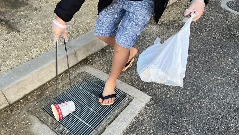 子供のエコロジーウォーキングの様子